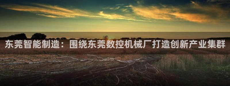 天辰(娱乐注册：东莞智能制造：围绕东莞数控机械厂打造创新产业集群